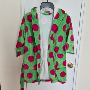 Kids Robe Cotton Polka Dot Size S